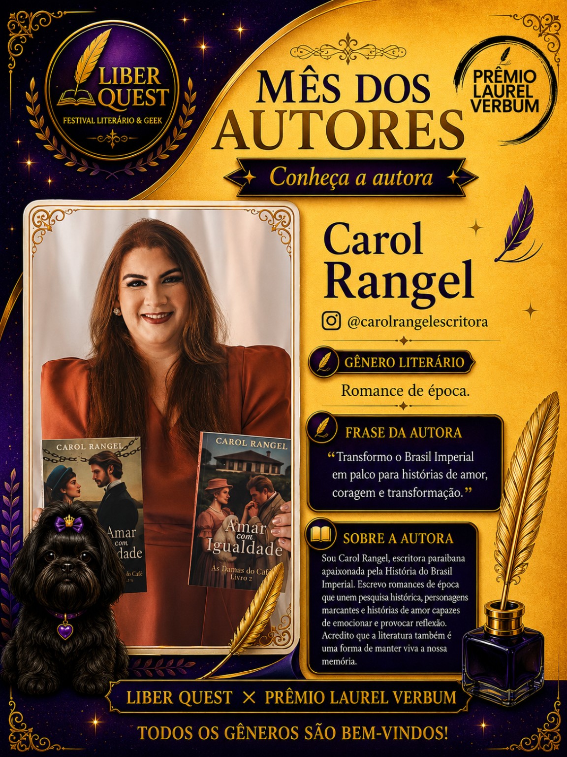 Arte do Mês do Autor dedicada a Carol Rangel