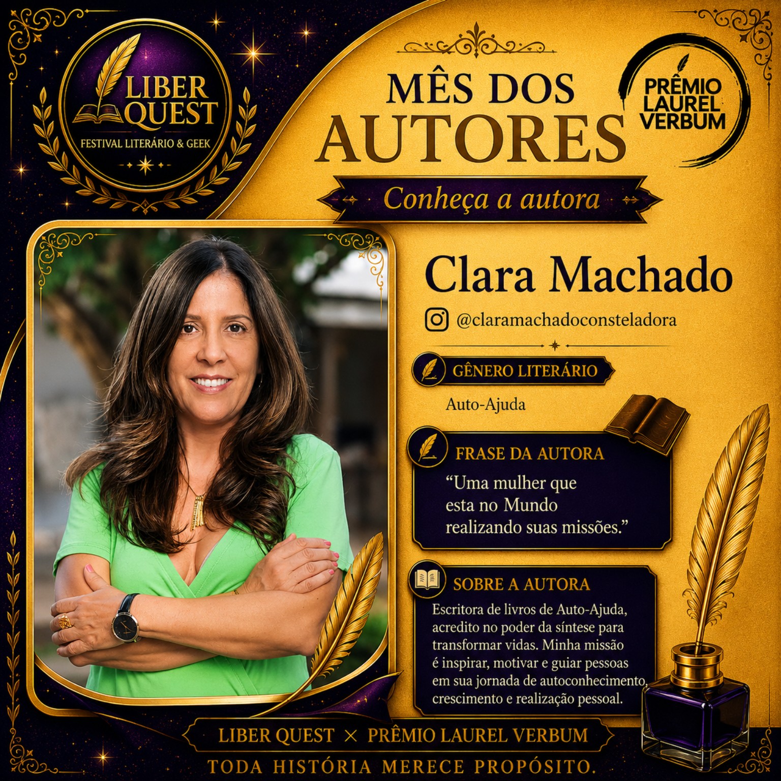 Arte do Mês do Autor dedicada a Clara Machado