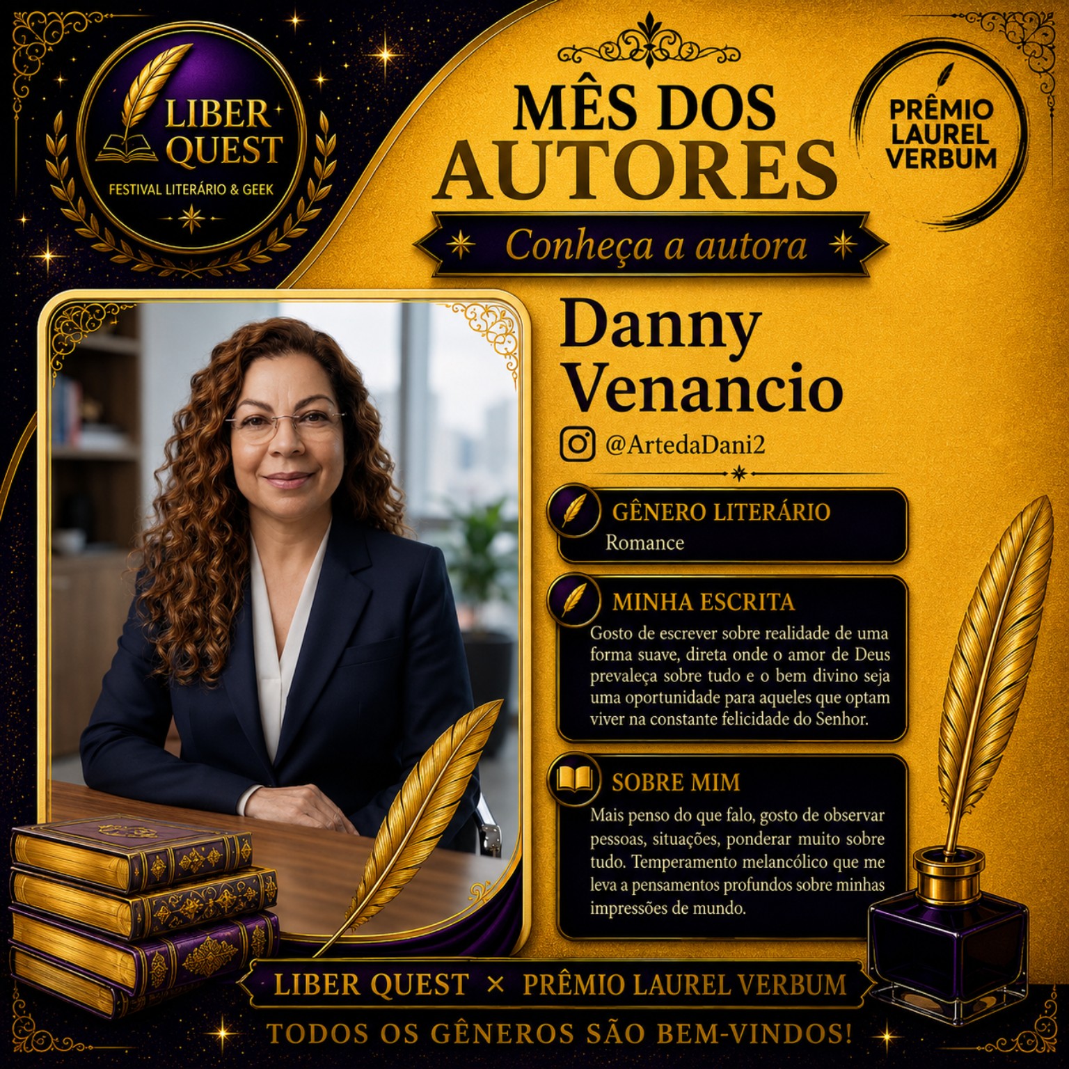 Arte do Mês do Autor dedicada a Danny Venancio