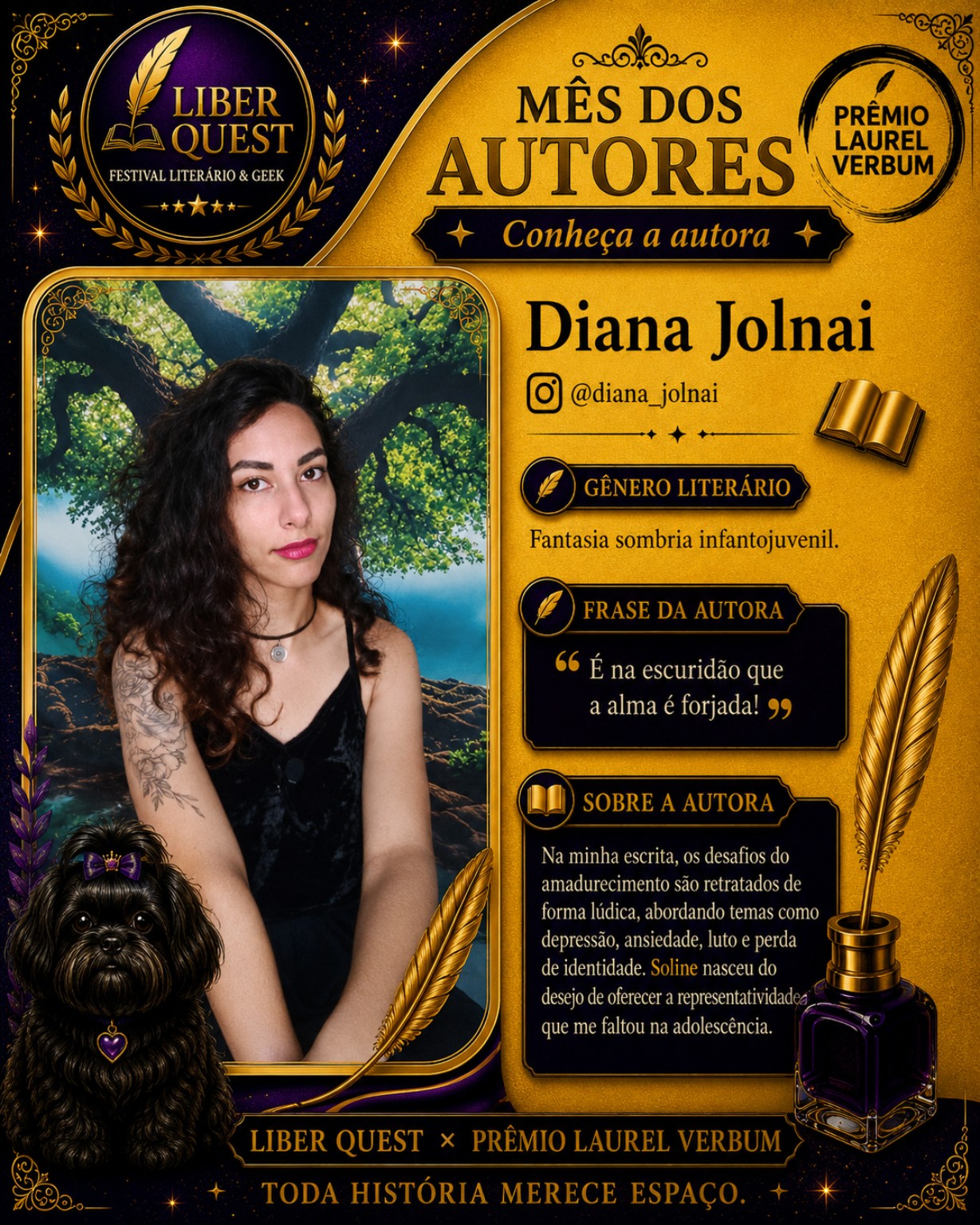 Arte do Mês do Autor dedicada a Diana Jolnai