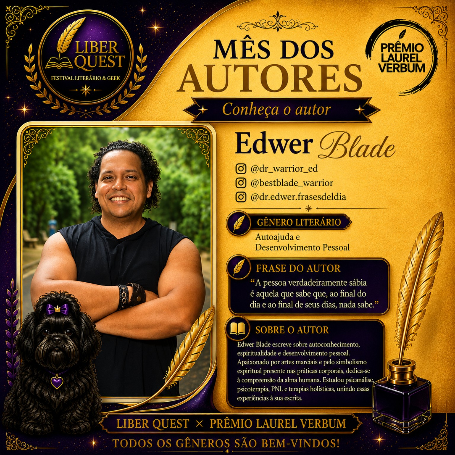 Arte do Mês do Autor dedicada a Edwer Blade