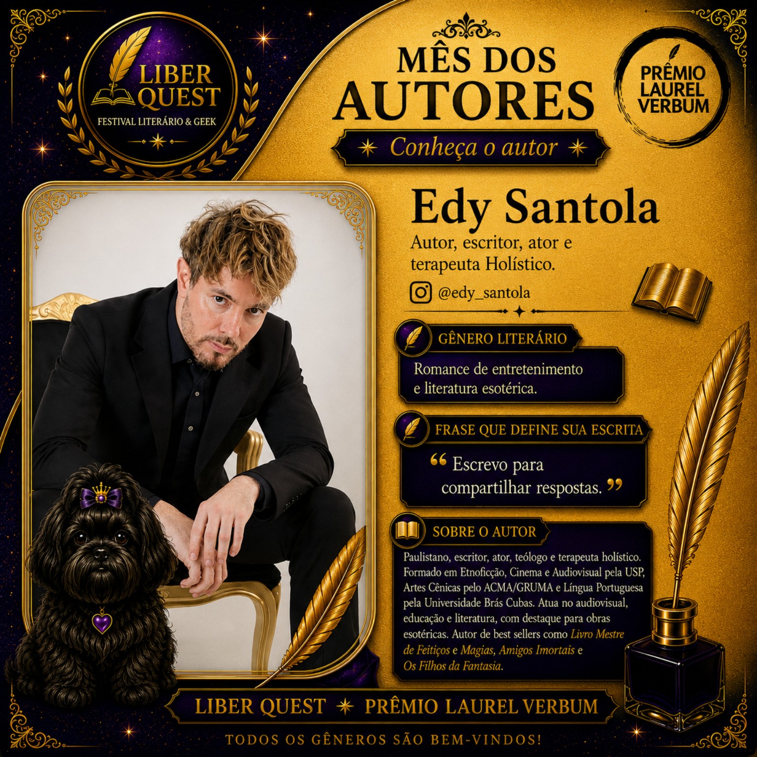 Arte do Mês do Autor dedicada a Edy Santola