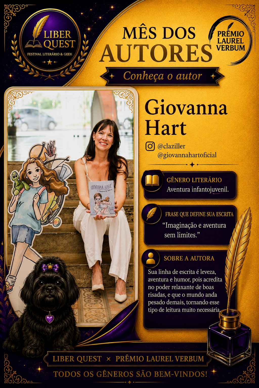 Arte do Mês do Autor dedicada a Clarice Ziller (Giovanna Hart)