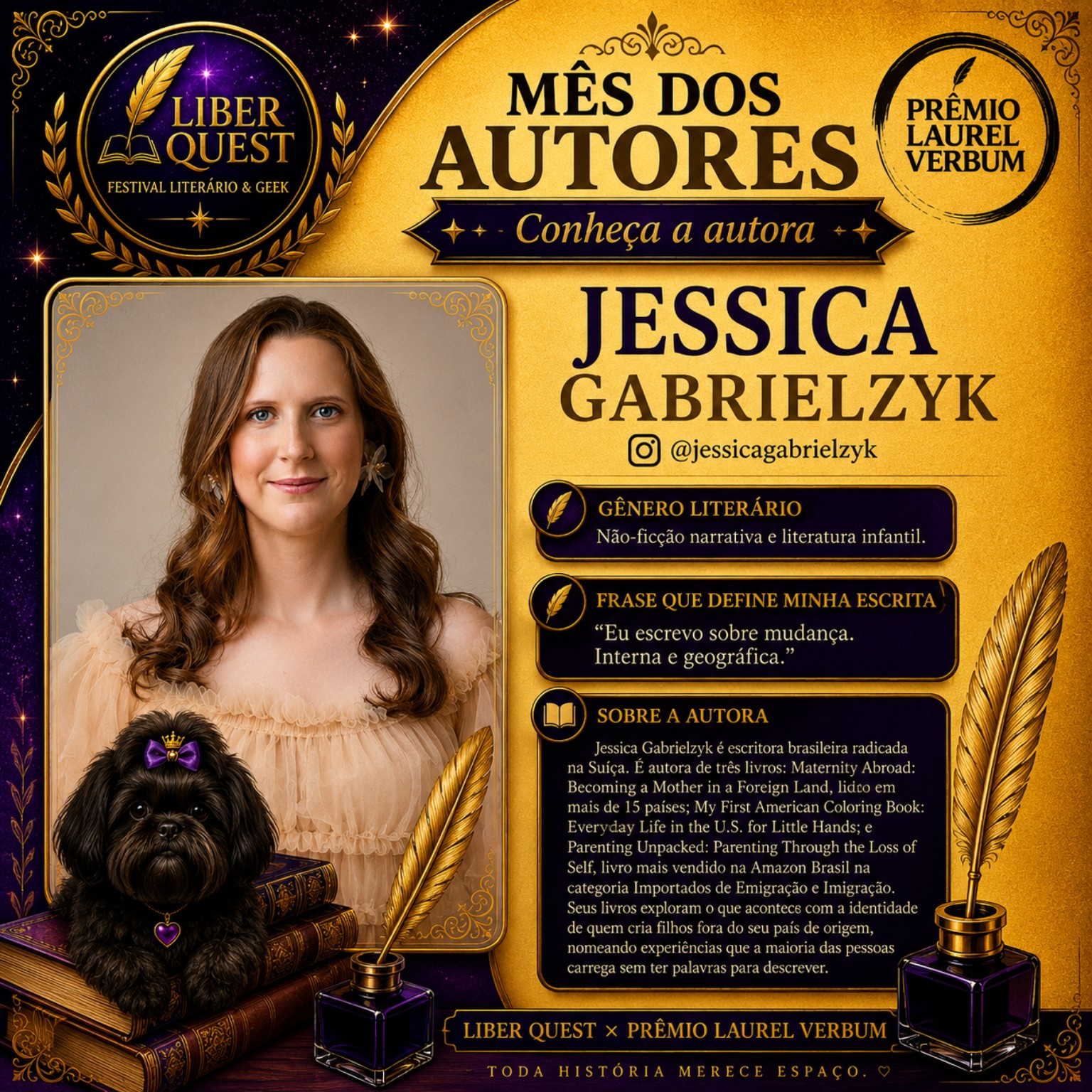 Arte do Mês do Autor dedicada a Jessica Gabrielzyk