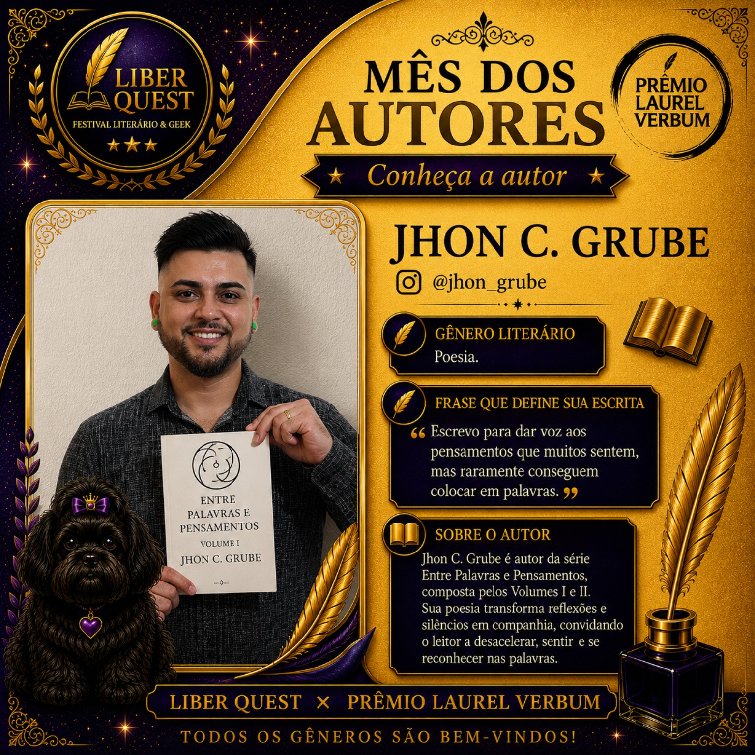 Arte do Mês do Autor dedicada a Jhon C. Grube