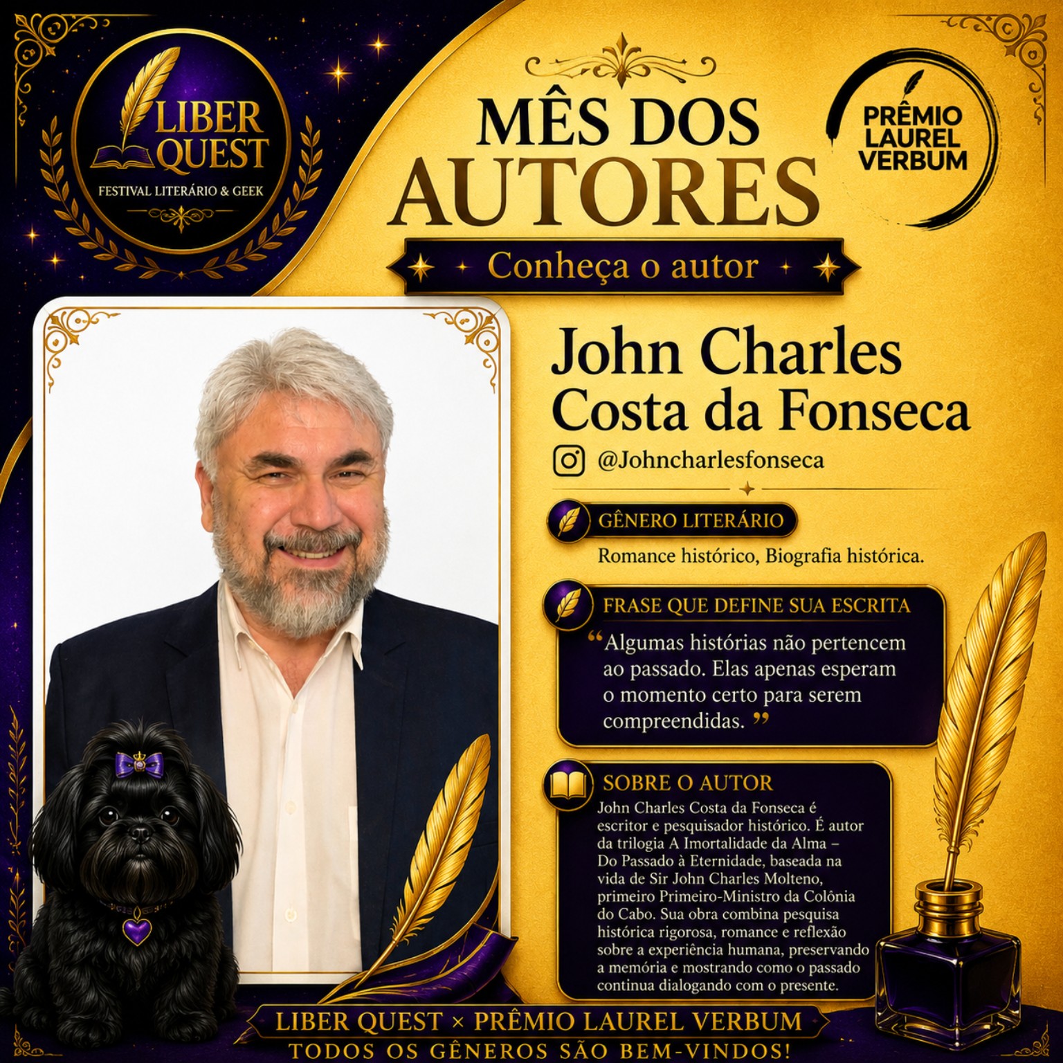 Arte do Mês do Autor dedicada a John Charles Costa da Fonseca