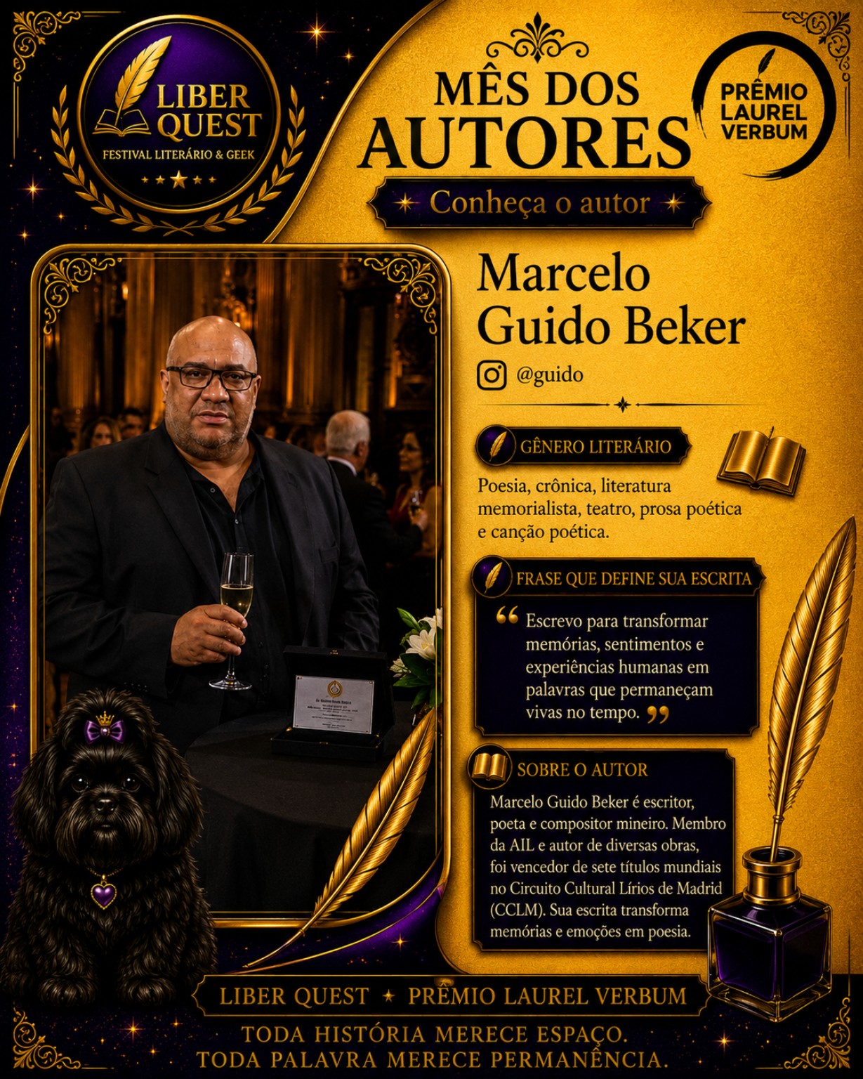 Arte do Mês do Autor dedicada a Marcelo Guido Beker