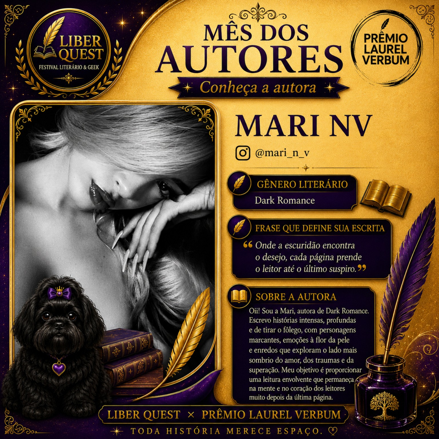 Arte do Mês do Autor dedicada a Mari NV