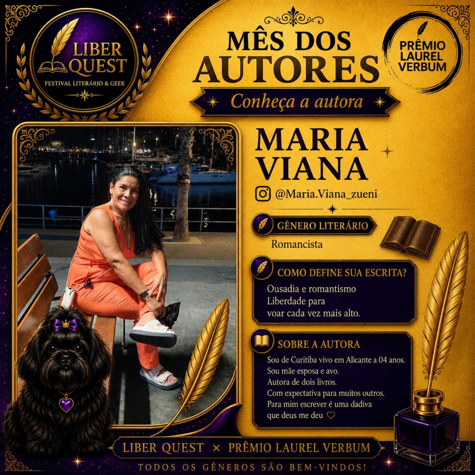 Arte do Mês do Autor dedicada a Maria Viana