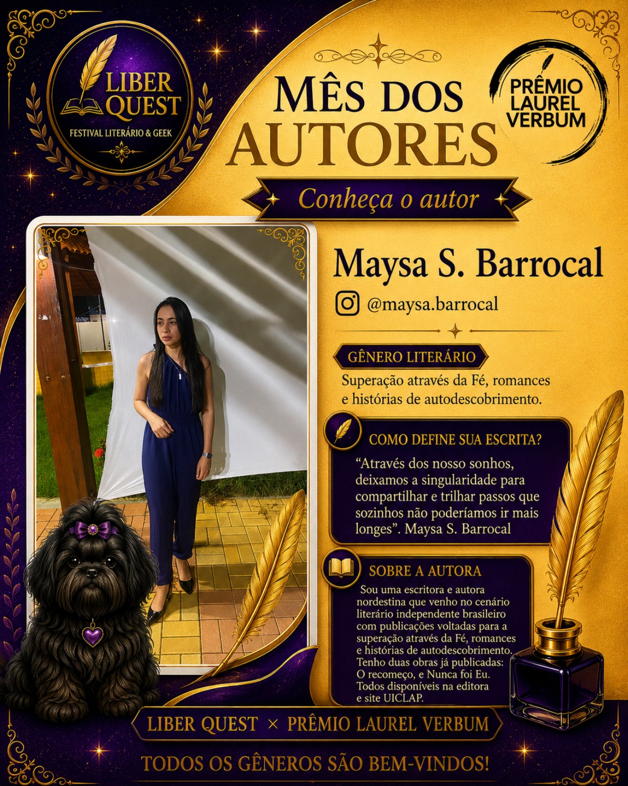 Arte do Mês do Autor dedicada a Maysa S. Barrocal