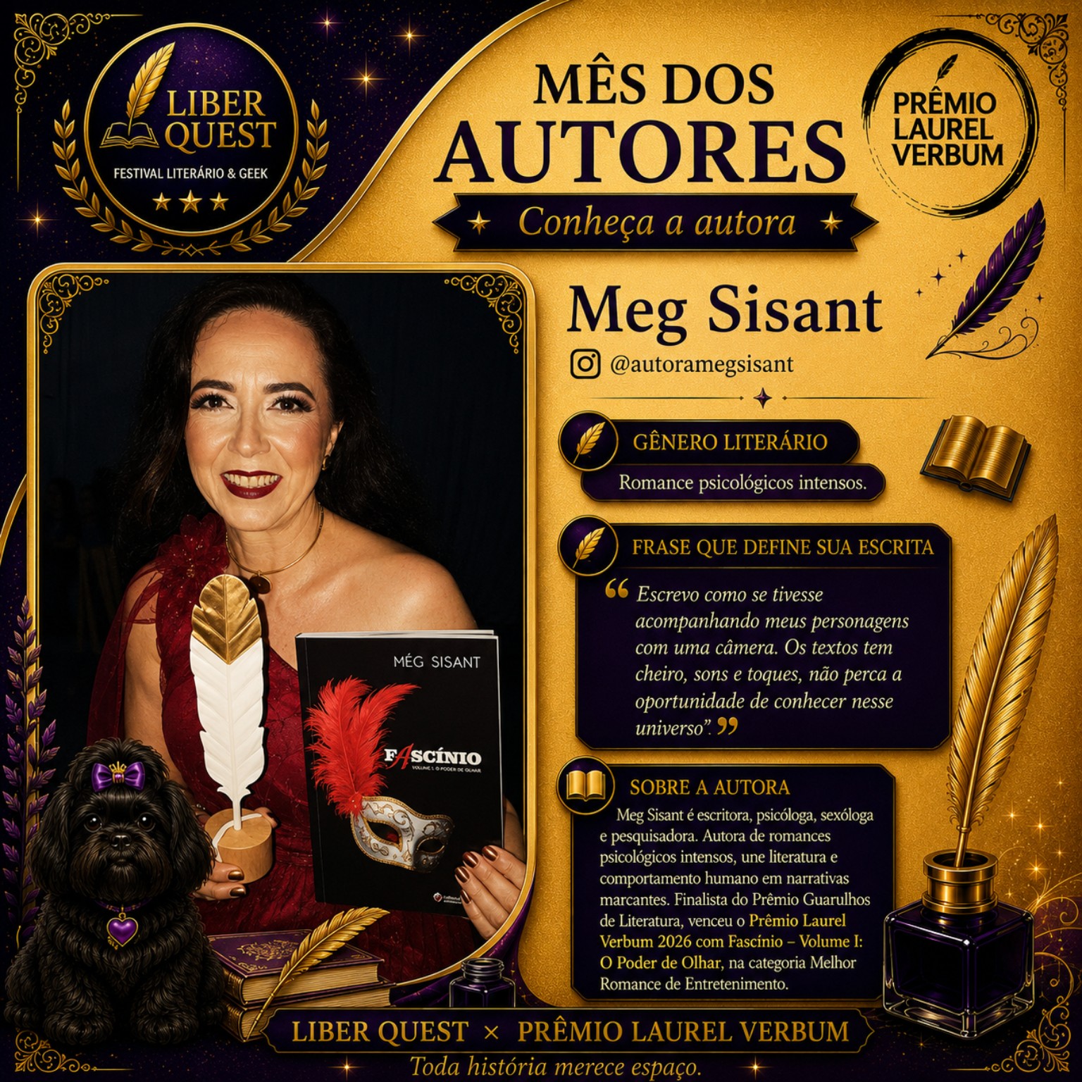 Arte do Mês do Autor dedicada a Meg Sisant