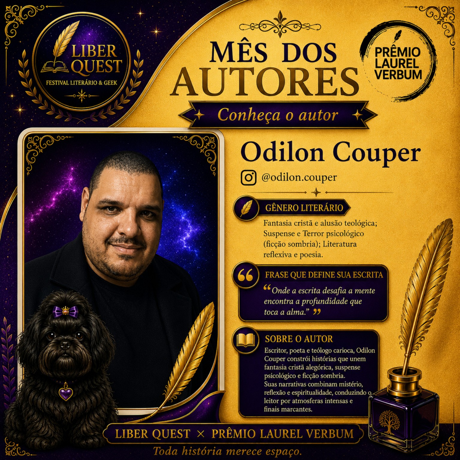 Arte do Mês do Autor dedicada a Odilon Couper