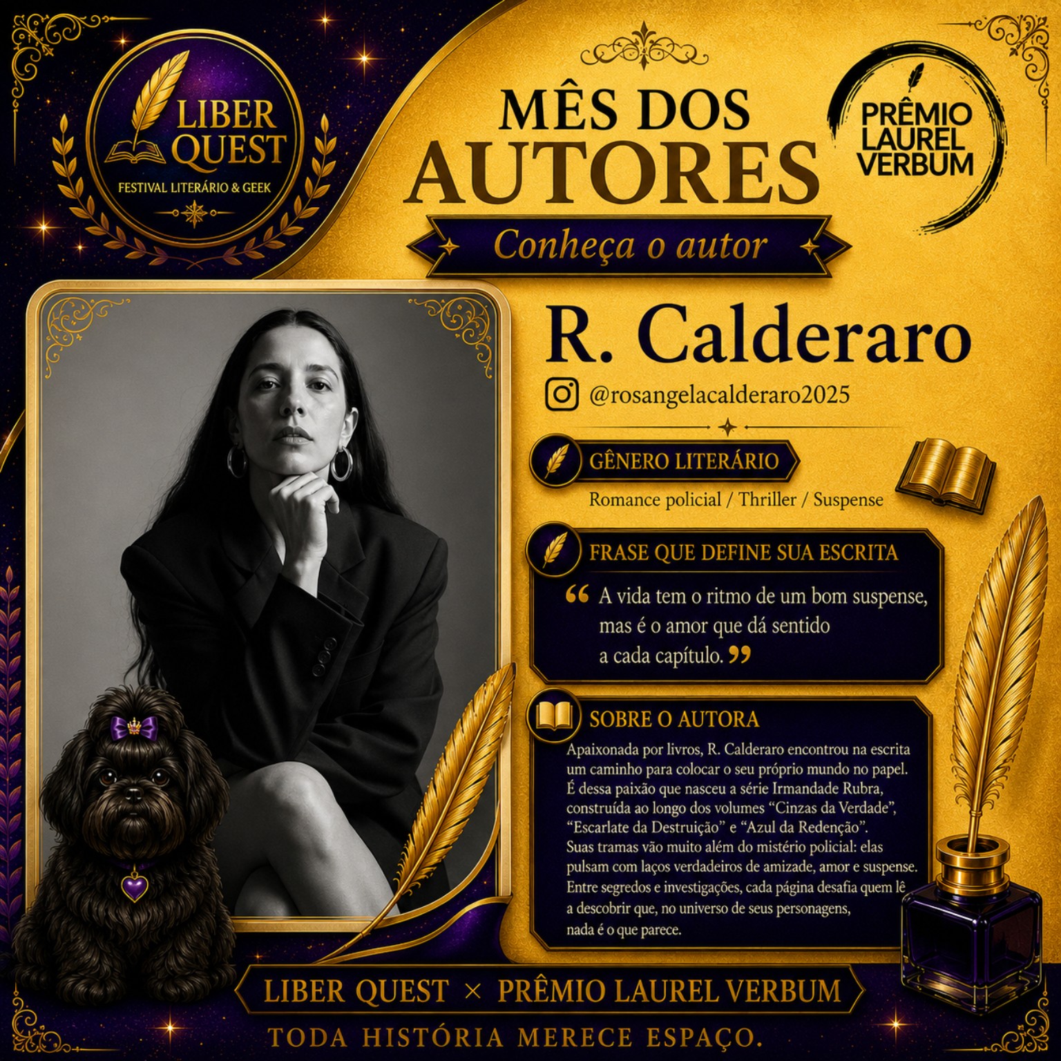 Arte do Mês do Autor dedicada a R. Calderaro