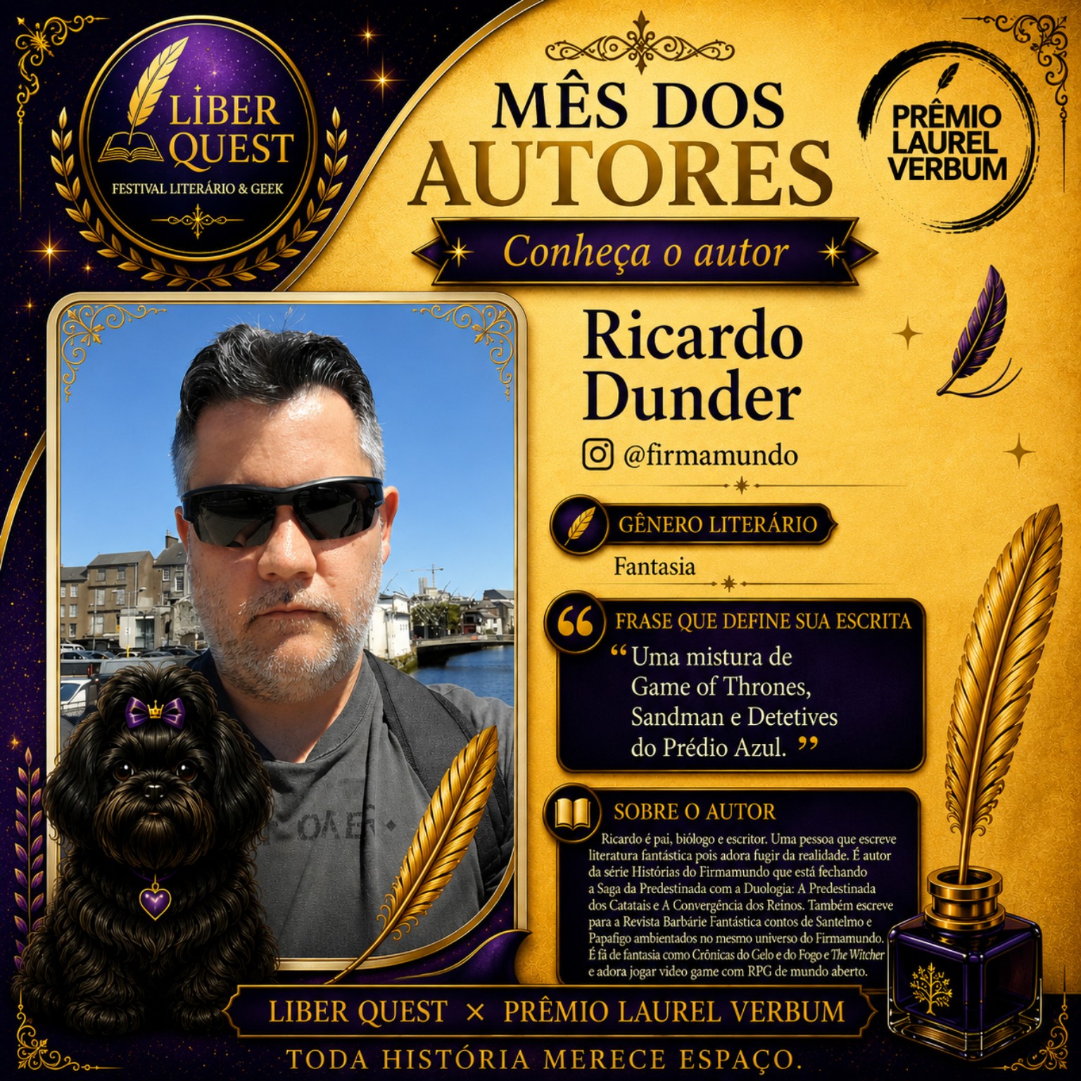 Arte do Mês do Autor dedicada a Ricardo Dunder
