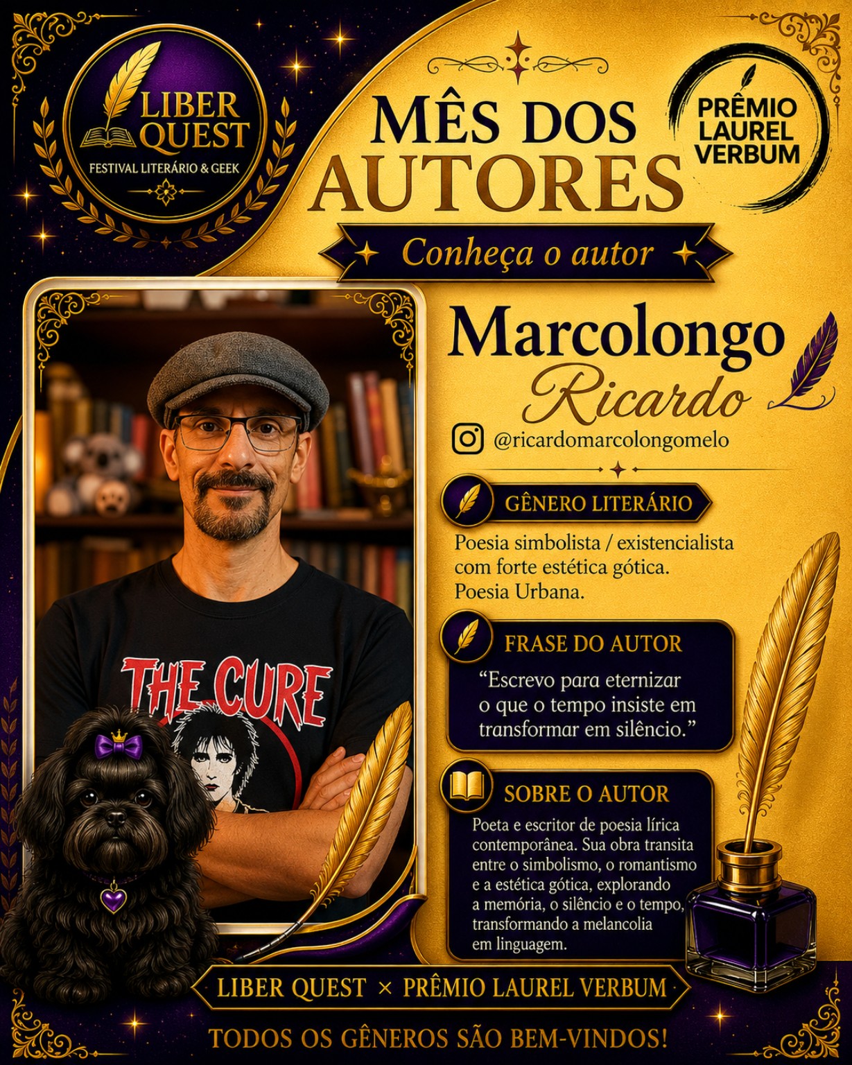 Arte do Mês do Autor dedicada a Ricardo Marcolongo