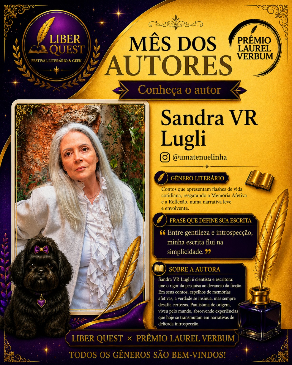 Arte do Mês do Autor dedicada a Sandra VR Lugli