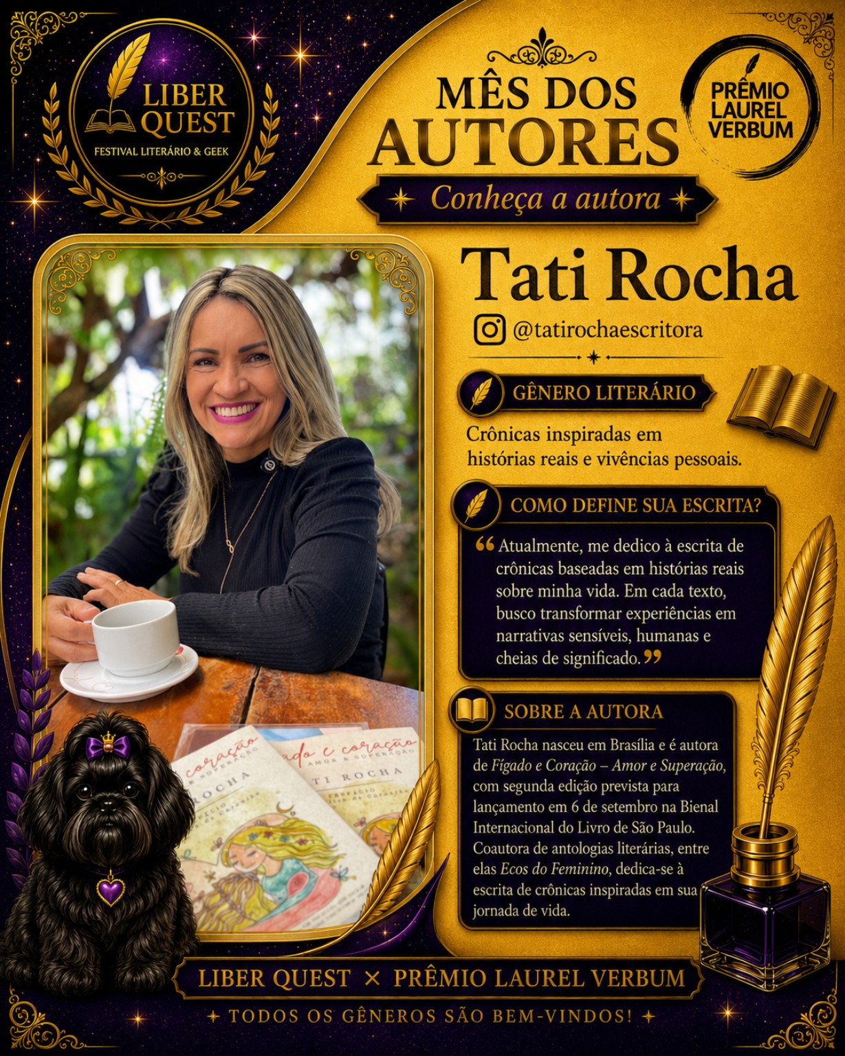 Arte do Mês do Autor dedicada a Tati Rocha