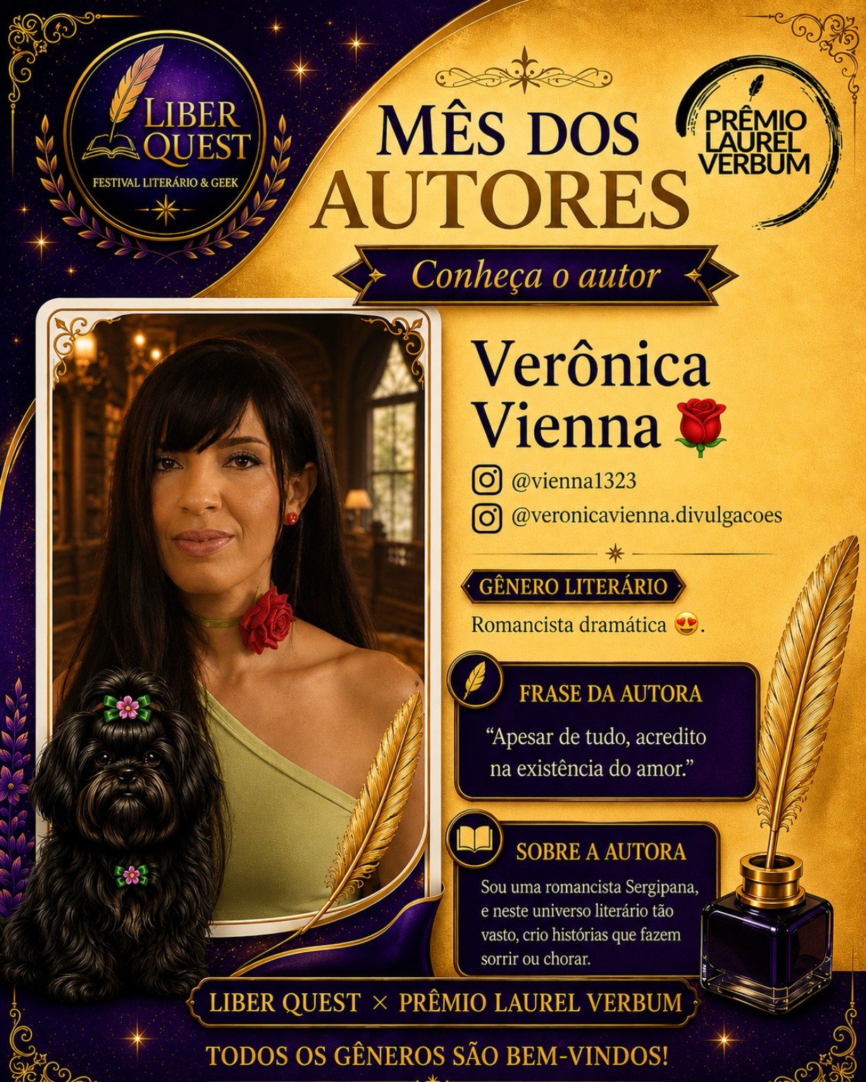 Arte do Mês do Autor dedicada a Verônica Vienna