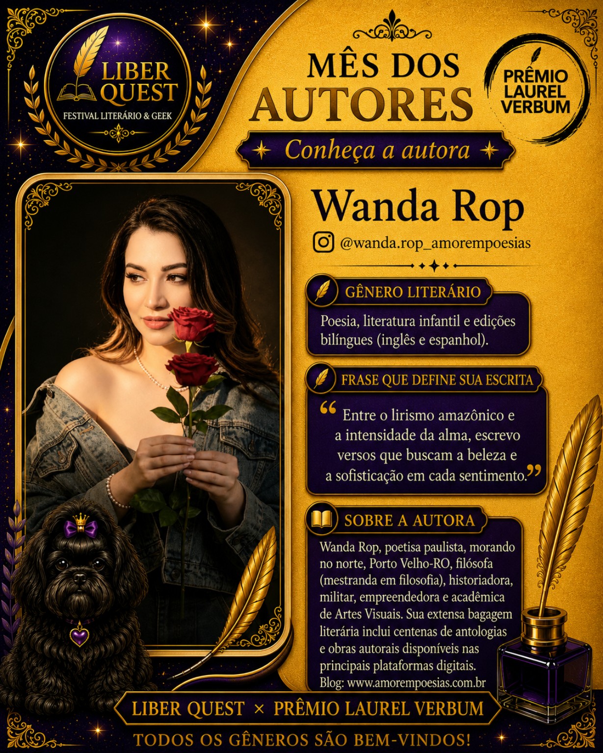 Arte do Mês do Autor dedicada a Wanda Rop
