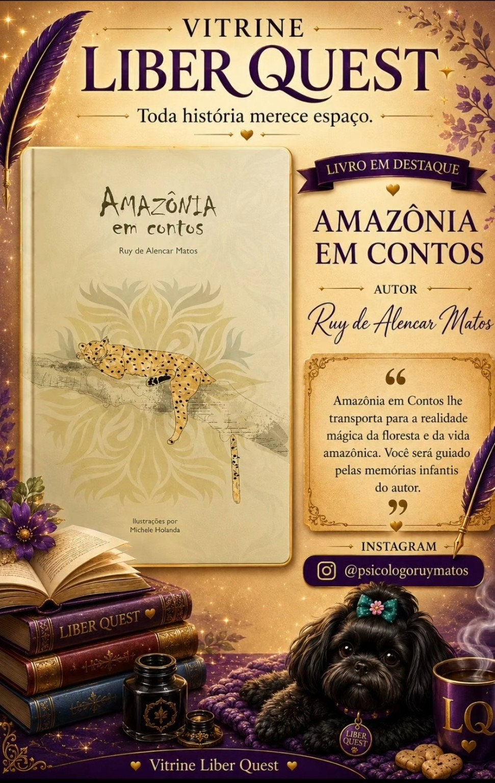 Card da Vitrine Liber Quest para Amazônia em Contos, de Ruy de Alencar Matos