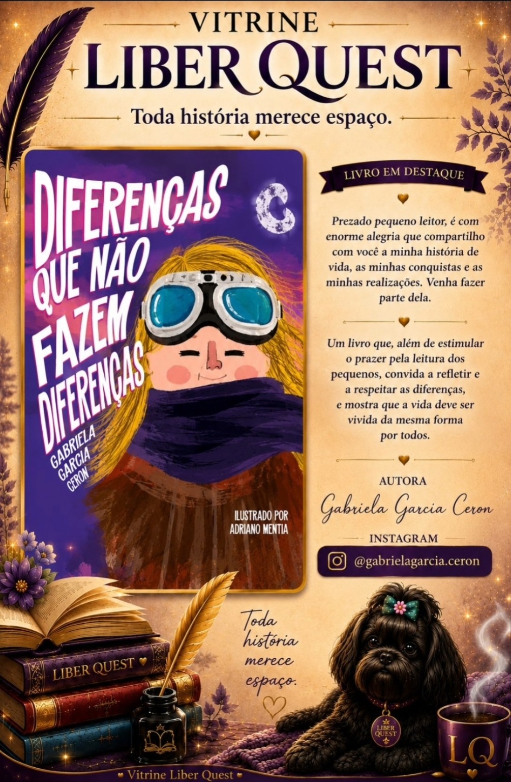 Card da Vitrine Liber Quest para Diferenças que Não Fazem Diferenças, de Gabriela Garcia Ceron