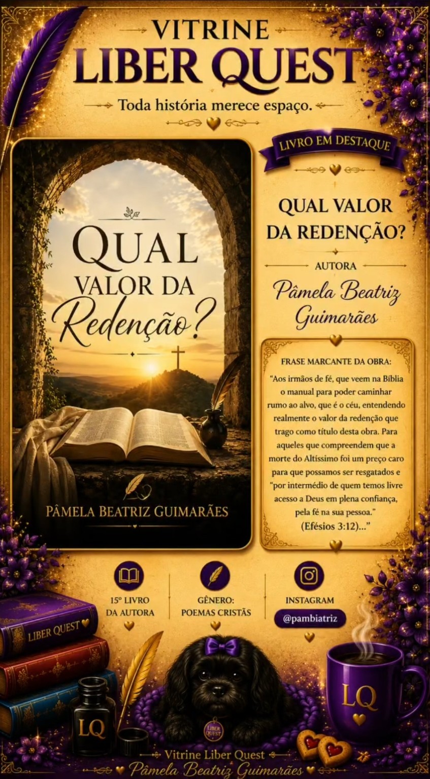 Card da Vitrine Liber Quest para Qual Valor da Redenção?, de Pâmela Beatriz Guimarães